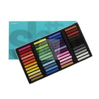 GESSI POLICROMI QUADRATI PASTELLI SECCHI SCATOLA 12 PZ COLORI ASSORTITI