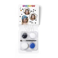 MINI SET PER TRUCCO BODY ART, VISO, BELLY PAINTING  - 4 FARD ACQUARELLABILI - TEMA PIRATA BLU