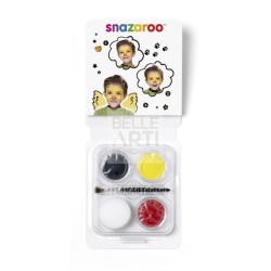 MINI SET PER TRUCCO BODY ART, VISO, BELLY PAINTING  - 4 FARD ACQUARELLABILI - TEMA PULCINO