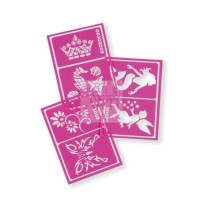 STENCIL TEMA RAGAZZE 6 PZ.