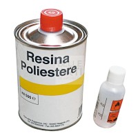 RESINA POLIESTERE TRASPARENTE + CATALIZZATORE 1KG
