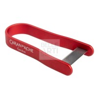 TEMPERINO MANUALE Caran d'Ache - Temperamatite per artisti universale, con 3 lame di ricambio, (rosso)