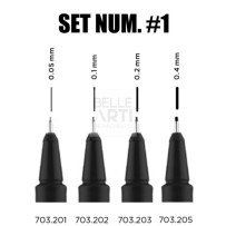 SET PENNARELLO BLACKLINER MOLOTOW NERO #SET1 - 4 PZ.