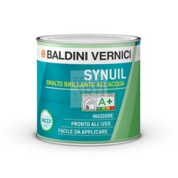 Smalto Acrilico all'acqua BRILLANTE - Linea SYNUIL - 0.5 LT. NERO