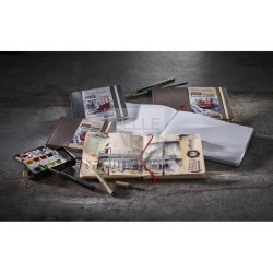 BLOCCO CARTA ACQUERELLO GRIGIO " TONED WATERCOLOR BOOK " A6 LANDSCAPE 200GR 60FG