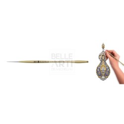 PENNELLO TONDO PRECISO S. 605 FILATO SINTETICO PRUGNA MAN. CORTO N. 15/0