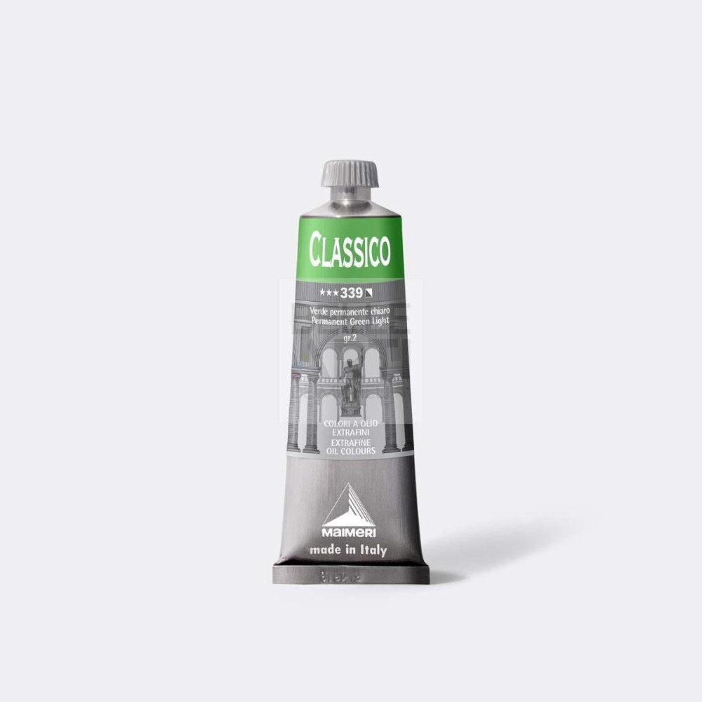 COLORE AD OLIO SERIE CLASSICO DA 60 ml. 339 VERDE PERMANENTE CHIARO