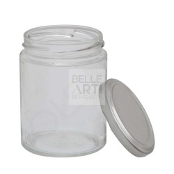 FLACONE BARATTOLO IN VETRO VUOTO CON TAPPO IN METALLO A VITE ML. 80