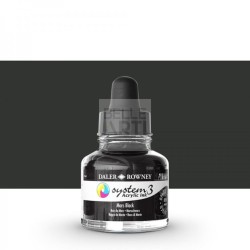 COLORE ACRILICO FLUIDO SYSTEM3 FLACONE CON CONTAGOCCE DA 29.5ML 036 NERO DI MARTE