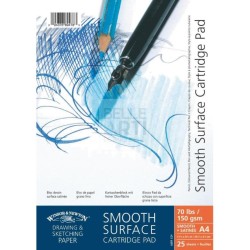 BLOCCO CARTA DA DISEGNO SPIRALATO GRANA SATINATA MULTITECNICA 25 FG A3 150 GR W&N***