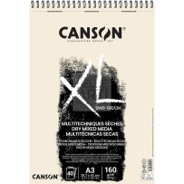 BLOCCO CARTA SPIRALATO MULTITECNICA PER DISEGNO SERIE XL " CLAY GRAIN " 40 FG A3 160 GR