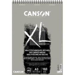 BLOCCO CARTA SPIRALATO MULTITECNICA PER DISEGNO SERIE XL " SAND GRAIN " 40 FG A3 160 GR