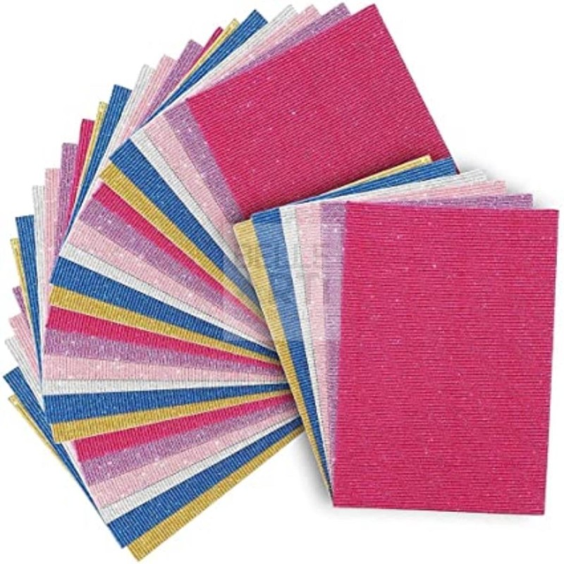 CARTONCINO GLITTER RIGATO 40X60 VIOLA