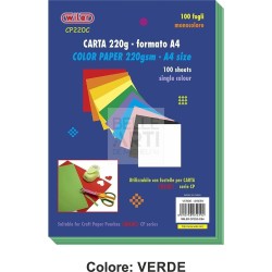 CARTA COLORATA A4 220 GR VERDE