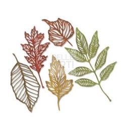 FUSTELLA THINLITS SET X5 SKELETON LEAVES BY TIM HOLTZ