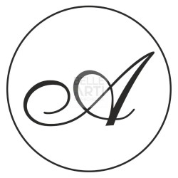 MONO SIGILLO IN BRONZO LETTERA A