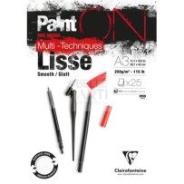 BLOCCO CARTA MULTITECNICA PAINT'ON "LISSE" 250 GR A3