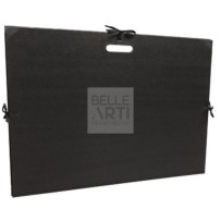 CARTELLA PORTADISEGNI NATURALE 3 NASTRI 67X94 CM CON MANIGLIA - NERO