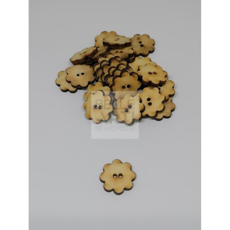 SAGOMA IN LEGNO DI PIOPPO BOTTONCINI FIORE 3MM H. 2 CM #061