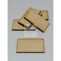 SAGOMA IN LEGNO DI PIOPPO RETTANGOLO 4MM H. 5,5X3 CM #145/4