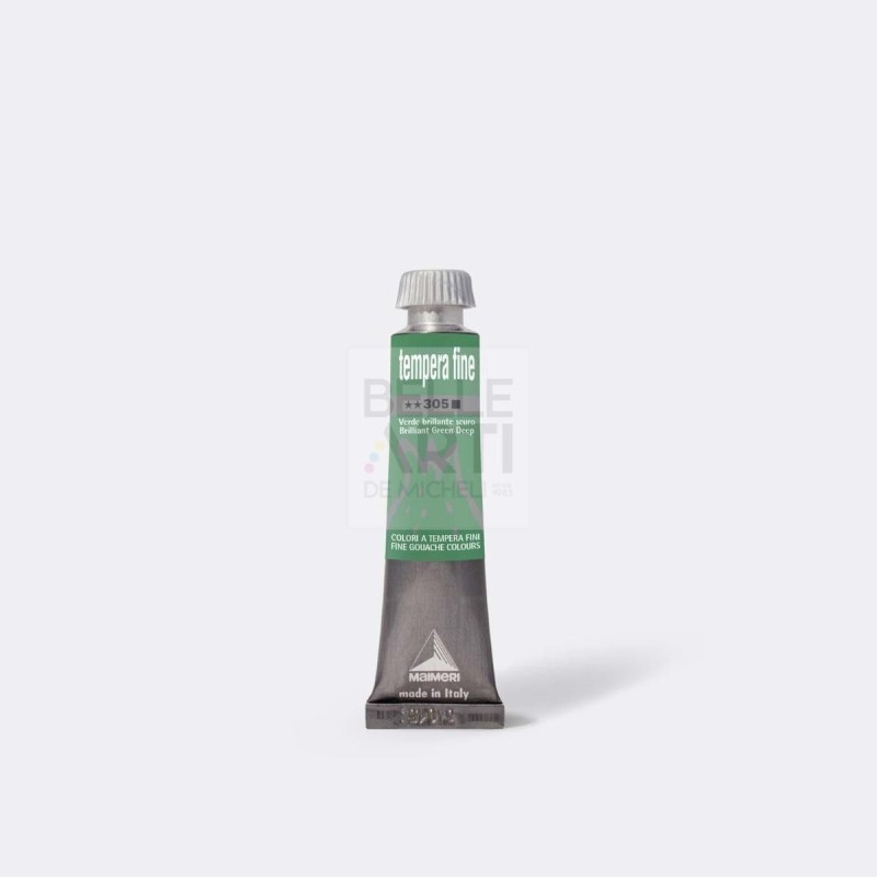 COLORE A TEMPERA FINE DA 20 ml 305 VERDE BRILLANTE SCURO