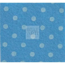 PANNO LENCI 1 MM 30X40 CM BLU PICCIONE/CORDA A POIS