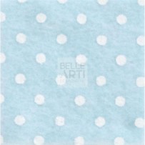 PANNO LENCI 1 MM 30X40 CM CELESTE/BIANCO A POIS