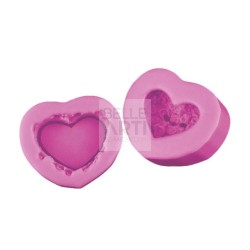 STAMPO IN SILICONE 7x6x2.6 CM " SCATOLA CUORE " 2 PZ