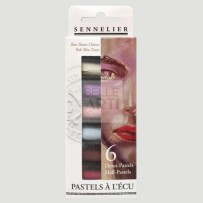 SET 6 MEZZI PASTELLI SECCHI PASTEL A L'ECU " RITRATTO CHIARO "