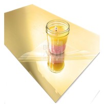 LASTRA PANNELLO IN PLEXIGLASS TAGLIO A SEGA ORO SPECCHIO MM 3