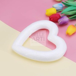 CUORE GHIRLANDA IN POLISTIROLO Ø 20x2,5cm ALTA DENSITA