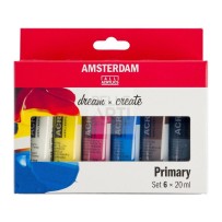 SET COLORI PRIMARI ACRILICI STANDARD ROYAL TALENS 6 PZ X 20 ML