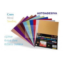FOGLIO A4 " METAL SANDING " AUTOADESIVO - ARGENTO