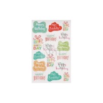 ETICHETTE ADESIVE REMOVIBILI IN CARTONCINO BLISTER 11X17 CM - HAPPY BIRTHDAY