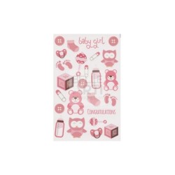 ETICHETTE ADESIVE REMOVIBILI IN CARTONCINO BLISTER 11X17 CM - BABY GIRL