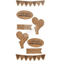 STICKER HANDMADE RÖSSLER CONF. 8 PZ - HAPPY BIRTHDAY