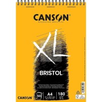 BLOCCO CARTA PER DISEGNO SPIRALE "  XL Bristol " F.TO A4 - 50 FG. 180 GR.