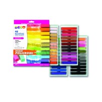 GESSI POLICROMI QUADRATI SCATOLA 48 PZ COLORI ASSORTITI