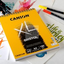 BLOCCO CARTA PER DISEGNO SPIRALE "  XL Bristol " F.TO A3 - 50 FG. 180 GR.