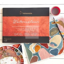 BLOCCO CARTA HAHNEMULHE PER ACQUERELLO 640 GR GRANA SATINATA 10 FG 30X40