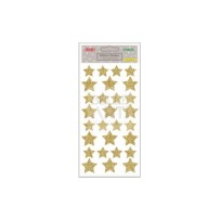 ETICHETTE ADESIVE STIKERS STELLE ORO GLITTER