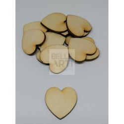 SAGOMA IN LEGNO DI PIOPPO CUORE 3MM H. 6 CM