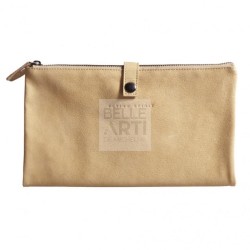 ASTUCCIO IN VERA PELLE PORTA MATITE E ACCESSORI - BEIGE