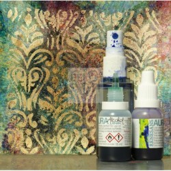 INCHIOSTRO BASE ALCOL " AURA " 15 ML. PER FLUIDART E DECORAZIONE #131 ROSSO CINABRO