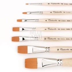 PENNELLO PIATTO S. 708 FILATO SINTETICO AMBRA MAN. ESAGONALE CORTO N. 16