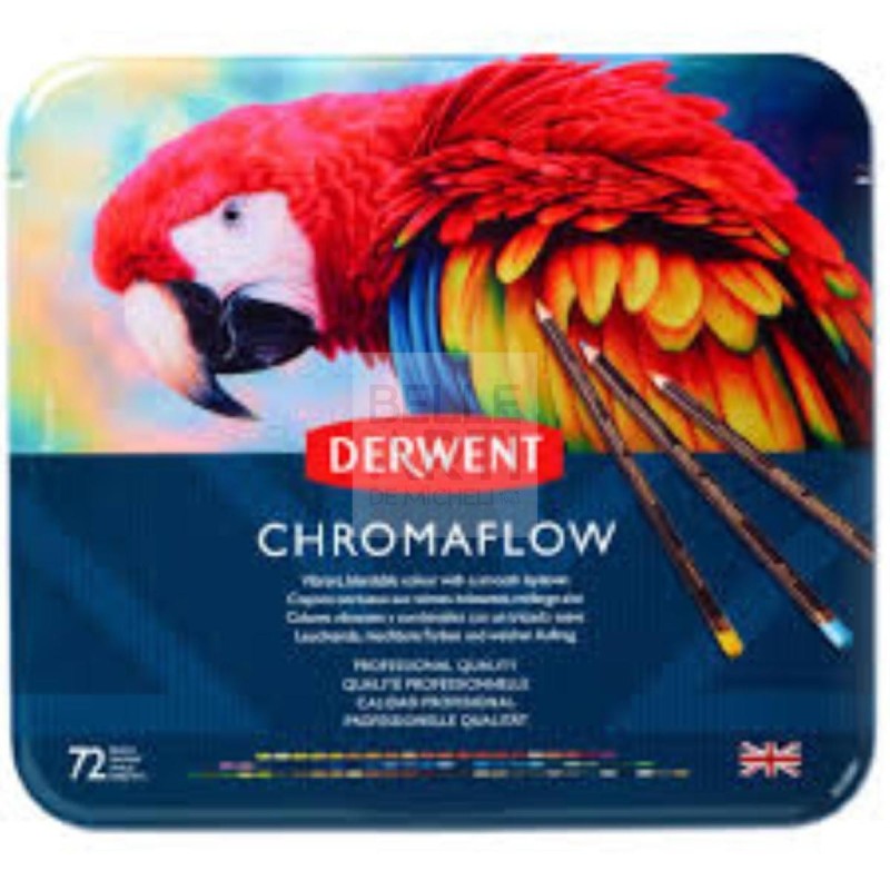 MATITE COLORATE SERIE " CHROMAFLOW " CONFEZIONE IN LATTA DA 72 PZ.