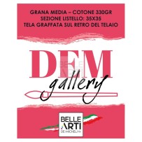 TELA PER PITTURA 20X20 LINEA " DEM GALLERY " Grana Media TELAIO A BATTUTA ALTA