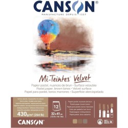 BLOCCO CARTA CANSON VELVET 12 FG - FORMATO 32X41CM 430G TONI BRUNI