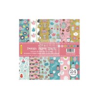 BLOCCO CARTA SCRAPBOOKING 24 FG ASSORTITI 180 GR F.TO 20.3 X 20.3 CM