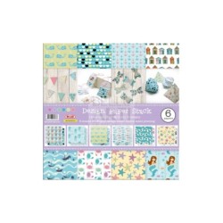 BLOCCO CARTA SCRAPBOOKING 6 FG ASSORTITI 180 GR F.TO 30.5 X 30.5 CM